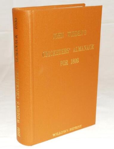 Wisden Cricketers' Almanack 1899. Willows softback reprint (1995) in light brown hardback covers with gilt lettering. Limited edition 203/500. Very good condition - cricket