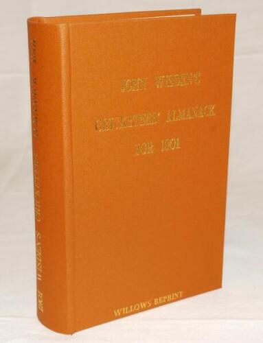 Wisden Cricketers' Almanack 1901. Willows softback reprint (1996) in light brown hardback covers with gilt lettering. Limited edition 268/500. Very good condition - cricket