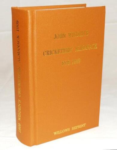 Wisden Cricketers' Almanack 1909. Willows softback reprint (2000) in light brown hardback covers with gilt lettering. Limited edition 199/500. Very good condition - cricket