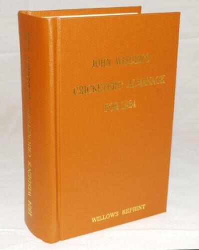 Wisden Cricketers' Almanack 1924. Willows softback reprint (2006) in light brown hardback covers with gilt lettering. Limited edition 199/500. Very good condition - cricket