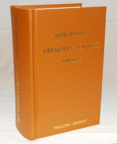 Wisden Cricketers' Almanack 1928. Willows softback reprint (2008) in light brown hardback covers with gilt lettering. Limited edition 199/500. Very good condition - cricket