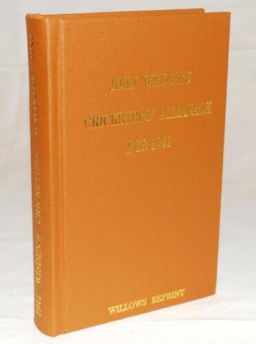 Wisden Cricketers' Almanack 1941. Willows softback reprint (1999) in light brown hardback covers with gilt lettering. Limited edition 199/500. Very good condition - cricket