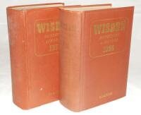 Wisden Cricketers' Almanack 1956 and 1957. Original hardback. Both editions with faded gilt titles to spine, handwritten annotation to the inside board of the 1956 edition otherwise both in good condition. Qty 2 - cricket