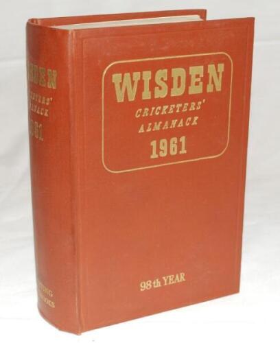 Wisden Cricketers' Almanack 1961. Original hardback. Very good condition - cricket