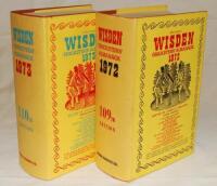 Wisden Cricketers' Almanack 1972 and 1973. Original hardback with dustwrapper. Minor age toning to the dustwrapper spine otherwise in good/very good condition - cricket