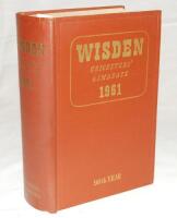 Wisden Cricketers' Almanack 1961. Original hardback. Some soiling and spotting to page block edge otherwise in very good condition+ with bright titles - cricket