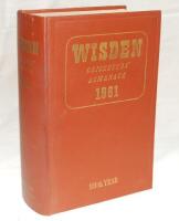 Wisden Cricketers' Almanack 1961. Original hardback. Very good condition with very bright gilt titles - cricket