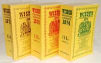 Wisden Cricketers' Almanack 1974, 1976 and 1979. Original cloth covers. Slight bowing to the spine of the 1979 edition otherwise in good/very good condition - cricket