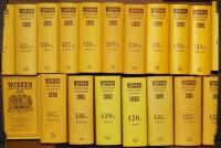 Wisden Cricketers' Almanack 1979 to 1997. Original hardbacks with dustwrapper. Qty 19. Very good condition - cricket