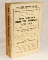 Wisden Cricketers' Almanack 1912. 49th edition. Original paper wrappers. Some wear and age toning to spine, nick to edge of front wrapper otherwise in good/very good condition - cricket