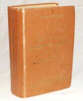 Wisden Cricketers' Almanack 1937. 74th edition. Original hardback. The book a little tired, creasing to baords, some bowing to spine, some wear and staining to boards, bumping to corners, dulling to gilt titles. Slightly breaking front internal hinge and 