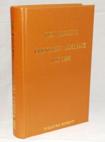 Wisden Cricketers' Almanack 1886. Willows softback reprint (1985) in light brown hardback covers with gilt lettering. Limited edition 460/500. Very good condition - cricket