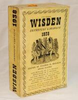 Wisden Cricketers' Almanack 1938. 75th edition. Original cloth covers. Slight bowing to spine, soiling and age toning to covers and spine, handwritten name and date of ownership to top border of the front wrapper otherwise in good condition - cricket