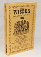 Wisden Cricketers' Almanack 1943. 80th edition. Original limp cloth covers. Only 5600 paper copies printed in this war year. Generally very good condition. Rare war-time edition - cricket