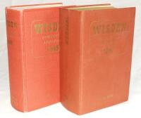 Wisden Cricketers' Almanack 1947 and 1949. Original hardback. The 1947 edition with dulling to the gilt titles on the front board and spine, minor creasing to the spine paper, light wear to the internal hinges otherwise in good condition. The 1949 with br