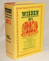 Wisden Cricketers' Almanack 1971. Original hardback with dustwrapper. Very minor wear to dustwrapper, some age toning to dustwrapper spine otherwise in generally good/very good condition - cricket