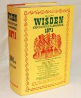 Wisden Cricketers' Almanack 1971. Original hardback with dustwrapper. Very slight age toning to spine of dustwrapper otherwise in very good+ condition - cricket