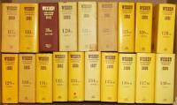 Wisden Cricketers' Almanack 1980 to 2009. Original hardbacks with dustwrapper with the exception of the 1982 edition which is lacking its dustwrapper. Lacking the 1986, 1987 and 1990 editions. Three editions with protective film to the dustwrappers, some 