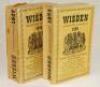 Wisden Cricketers' Almanack 1938 and 1939. 75th & 76th edition. Original cloth covers. Some bowing to the spines of both editions. Both editions with some age toning, wear and soiling, staining to the spine of the 1939 edition, some breaking to the front 