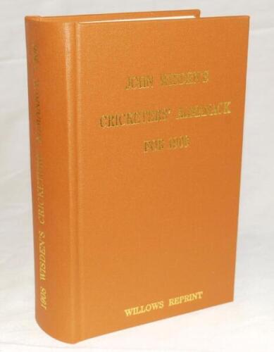 Wisden Cricketers' Almanack 1908. Willows softback reprint (2000) in light brown hardback covers with gilt lettering. Limited edition 235/500. Very good condition - cricket