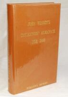 Wisden Cricketers' Almanack 1892. Willows softback reprint (1992) in light brown hardback covers with gilt lettering. Limited edition 102/500. The book boards and spine has been encased in plastic protective film, not removable. Good/very good condition -