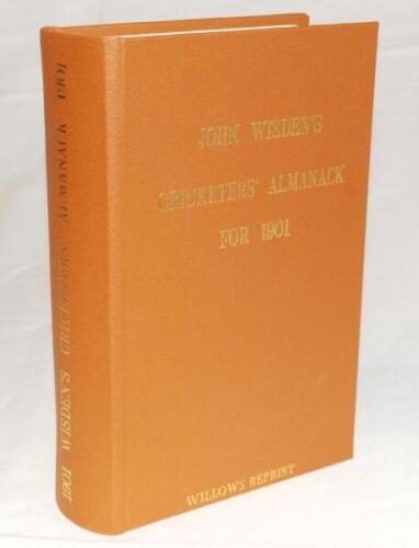 Wisden Cricketers' Almanack 1901. Willows softback reprint (1996) in light brown hardback covers with gilt lettering. Limited edition 102/500. Good/very good condition - cricket