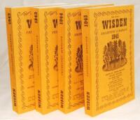 Wisden Cricketers' Almanack 1942, 1943, 1944 and 1945. Willows reprints in softback covers. The 1942 edition is a limited edition 684/750, the 1943, 181/500, the 1944, 747/750 and the 1945, 177/500. Very good condition - cricket