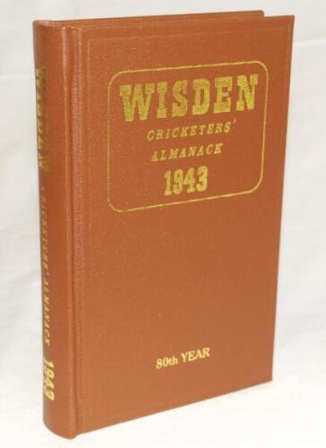 Wisden Cricketers' Almanack 1943. Willows hardback reprint (2000) with gilt lettering. Limited edition 480/500. VG - cricket