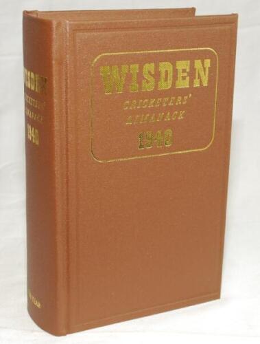 Wisden Cricketers' Almanack 1940. Willows hardback reprint (2003) in dark brown boards with gilt lettering. Limited edition 399/500. Very good condition - cricket