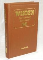 Wisden Cricketers' Almanack 1941. Willows hardback reprint (1999) in dark brown boards with gilt lettering. Limited edition 399/500. Very good condition - cricket