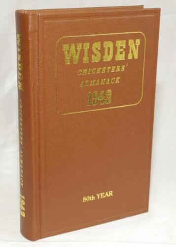 Wisden Cricketers' Almanack 1943. Willows hardback reprint (2000) in dark brown boards with gilt lettering. Limited edition 399/500. Very good condition - cricket