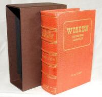 Wisden Cricketers' Almanack 1939. 76th edition. The book has been beautifully bound very similar to a Wisden de luxe full leather bound limited edition hardback, without original wrappers. Gilt titles, lettering and to all edges. Marbled end papers. In br