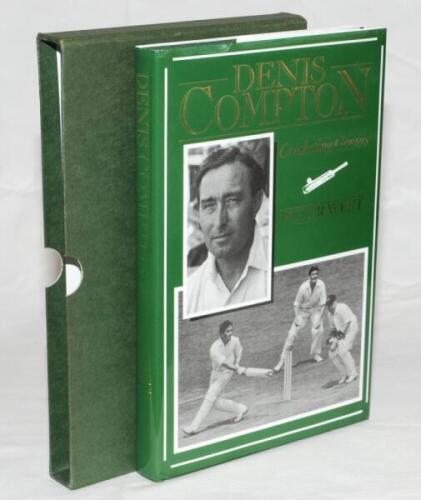 'Denis Compton. Cricketing Genius'. Peter West. The Denis Compton Trust 1989. Limited edition no. 318/500 signed by Richard and Nicholas Compton. In slipcase. VG - cricket