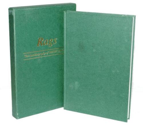 'Rags. The Autobiography of Derek Randall'. Nottingham 1992. Green cloth in slipcase with gilt title to case. Limited edition no. 45/500. Signed to the limitation page by Randall, Richard Hadlee, Garry Sobers and Colin Cowdrey. G/VG - cricket