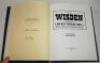 'The Wisden Book of Cricket Memorabilia'. Marcus Williams & Gordon Phillips. Oxford 1990. Blue and black quarter leather limited edition, limited to 100 copies, numbered and signed by the authors Phillips and Williams, this being no. 73. In slip case. VG - 2