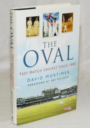 'The Oval. Test Match Cricket Since 1880'. David Mortimer. Stroud 2005. Boldly signed to the front endpaper by sixteen current and former Surrey players c. 2010. Signatures include Hamilton-Brown, Ramprakash, Pietersen, Roy, Batty, A. Stewart, Schofield, 