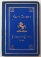 Kent County Cricket Club Annual 1896. Hardback 'blue book'. Original decorative boards. Gilt titles and to all page edges with gilt Kent emblem to centre. Printed by Cross & Jackman, 'The Canterbury Press' 1896. Minor age toning/darkening to board edges a