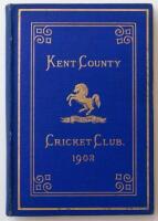 Kent County Cricket Club Annual 1903. Hardback 'blue book'. Original decorative boards. Gilt titles and to all page edges with gilt Kent emblem to centre. Printed by the Kentish Express (Igglesdon & Co) of Ashford 1903. Minor age toning/darkening to board