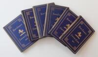 Kent County Cricket Club Annual 1910-1915. Six editions of the hardback 'blue book'. Original decorative boards. Gilt titles and to page edges with gilt Kent emblem to centre. 'Light' fading to spines, some wear and fading to the rear board of the 1911 an