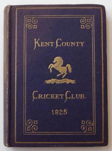 Kent County Cricket Club Annual 1925-1938 and 1945. Fifteen editions of the hardback 'blue book'. Original decorative boards. Gilt titles with gilt Kent emblem to centre. 'Light' fading to the majority of the spines, some wear and soiling to boards and sp