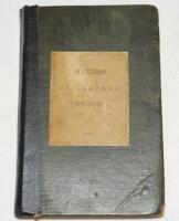 'The Young Cricketer's Tutor; comprising full directions for playing the elegant and manly game of Cricket; with a complete version of its laws and regulations'. John Nyren. Edited by Charles Cowden Clarke. London. Effingham Wilson 1833. 126pp. First edit