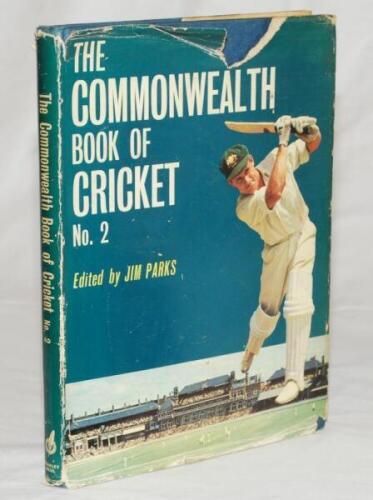'The Commonwealth Book of Cricket No. 2'. Edited by Jim Parks. London 1964. Signed throughout to pages by featured players with good Surrey interest. Signatures include Keith Andrew (signed twice), Geoff Arnold, Peter May, Geoff Boycott, Colin Milburn, Mi