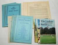 The Cricket Society. A selection of Society journals and yearbooks including 'The Journal of the Cricket Society', Vol 1, nos. 1-4. Vol 12, nos. 1 and 4, and a complete run of vols. 13-16. Cricket Society Newsletter nos. 51-60, 1958-1960. Three Yearbooks 