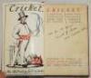 'Cricket. An Anthology for Cricketers'. Samuel J. Looker. London 1925. Publisher's red cloth. Unusually, a signed presentation copy inscribed in ink to the title page,'"All for the Game". Samuel J. Looker 20th October 1930'. Light foxing and age toning, o - 2