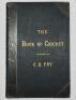 'The Book of Cricket. A Gallery of Famous Players'. Edited by C.B. Fry. London 1899. Nicely bound in green half leather with marbled end papers and page edges. Raised bands to spine, gilt title to front and spine. Minor wear to boards and spine extremitie