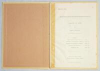 'Sidelights on Sayers'. Philip L. Scowcroft, Witham 1981. 21pp original typescript of an article published by The Dorothy L. Sayers Historical and Literary Society including a three page section on 'Cricket and Dorothy L. Sayers', in which he describes th