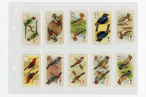 Cigarette cards. Various series 1914-1939. Ogdens Ruler Cigarettes 'Birds of Brilliant Plumage' 1914 overseas issue, fourteen cards with no frame line to fronts. W.D. & H.O. Wills 'Dancing Girls' 1915, three cards nos. 19, 24 & 26. 'Wild Flowers' second 