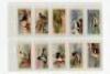 Cigarette cards. Various series 1914-1939. Ogdens Ruler Cigarettes 'Birds of Brilliant Plumage' 1914 overseas issue, fourteen cards with no frame line to fronts. W.D. & H.O. Wills 'Dancing Girls' 1915, three cards nos. 19, 24 & 26. 'Wild Flowers' second - 19