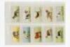 Cigarette cards. Various series 1914-1939. Ogdens Ruler Cigarettes 'Birds of Brilliant Plumage' 1914 overseas issue, fourteen cards with no frame line to fronts. W.D. & H.O. Wills 'Dancing Girls' 1915, three cards nos. 19, 24 & 26. 'Wild Flowers' second - 23