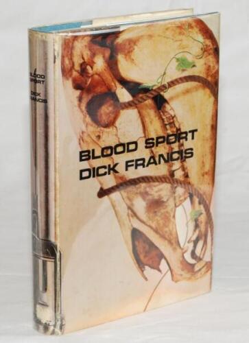 Horse Racing. Dick Francis. 'Blood Sport'. London 1967. First edition, first impression of Dick Francis' sixth published novel. Original hardback with very good dustwrapper, signed in ink to the title page by the author. Very good condition. Rare
